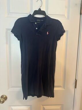 Ralph Lauren Navy Polo Dress with Pink Pony